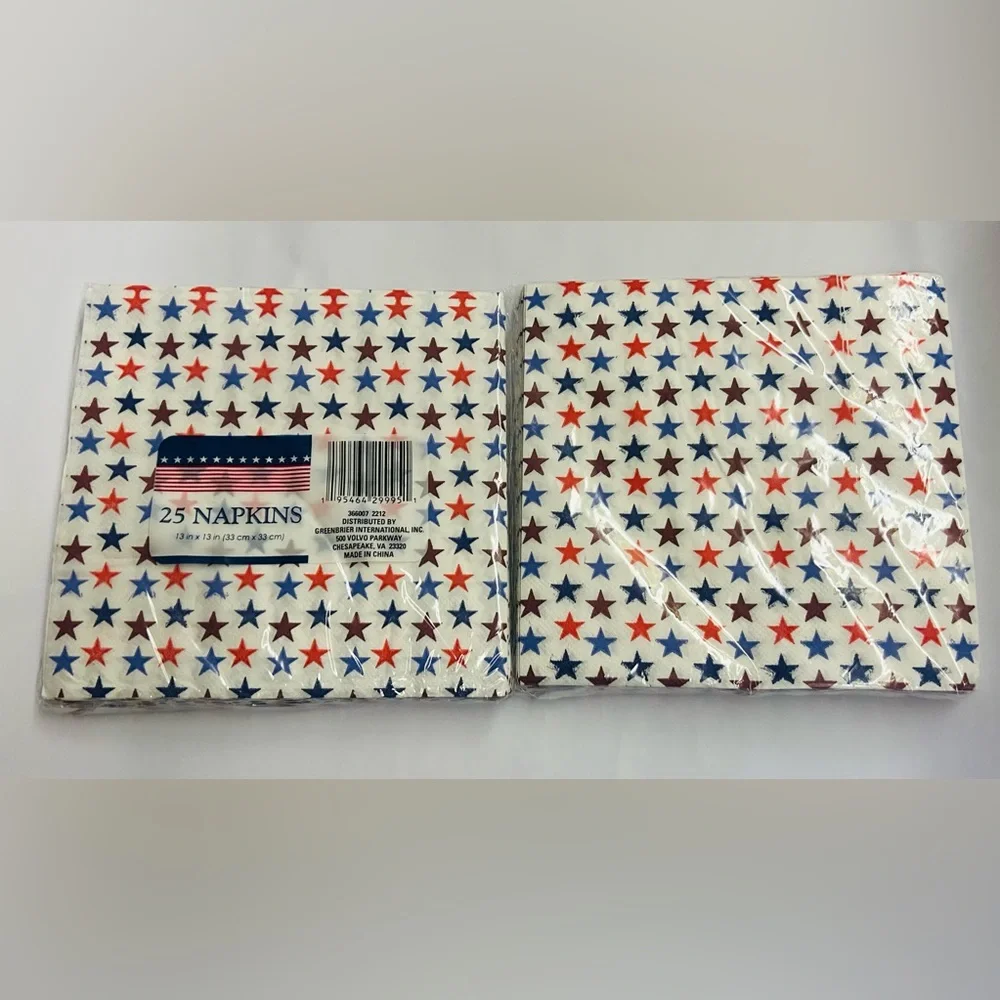 New 50 Patriotic Paper Napkins 13